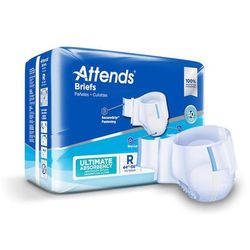 Attends Advanced Unisex Adult Incontinence Brief Regular Disposable Heavy Absorbency (950224_BG)