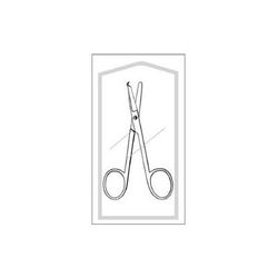 Econo Sterile Stitch Scissors Spencer-Littauer 3-1/2 Inch Length Floor / Office Grade Pakistani Stainless Steel Sterile Finger Ring Handle Straight Bl