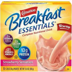 Carnation Breakfast Essentials Oral Supplement Strawberry Sensation Flavor Powder 1.26 oz. Individual Packet (714273_BX)