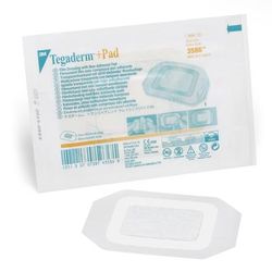 3M Tegaderm +Pad Transparent Film Dressing with Pad 3-1/2 X 4 Inch Frame Style Delivery Rectangle Sterile (318721_BX)
