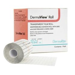 DermaView Transparent Film Dressing 4 Inch X 11 Yard 2 Tab Delivery Roll Sterile (946686_EA)