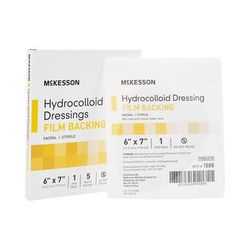 McKesson Hydrocolloid Dressing Waterproof Film Backing 6 X 7 Inch Sacral Hydrocolloid / Film (882993_CS)