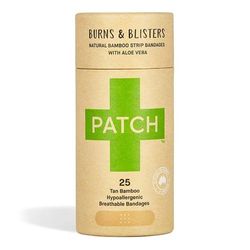 Patch Burns and Blisters Adhesive Strip 3/4 X 3 Inch Bamboo s/b Bamboo / Aloe Vera Rectangle Tan Sterile (1197640_CT)