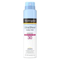 NeutrogenaUltra Sheer Body Mist Sunscreen SPF 30 Liquid 5 oz. Can (1193261_EA)