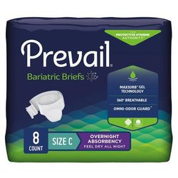 Prevail Bariatric Unisex Adult Incontinence Brief Bariatric Size C Disposable Heavy Absorbency (1194077_CS)