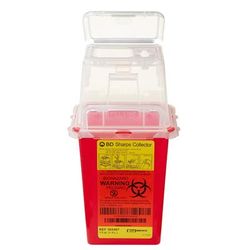 BD Sharps Container Red Base 9 H X 4-1/2 W X 4 D Inch Vertical Entry 0.375 Gallon (140597_CS)