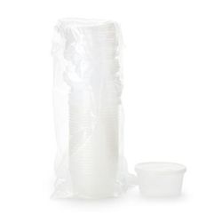 Dawn Mist Denture Cup 8 oz. Clear Snap-On Lid Single Patient Use (626309_CS)