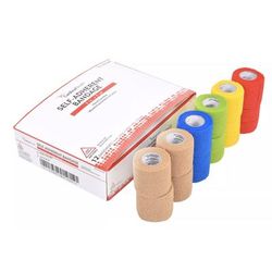 Cardinal Health Cohesive Bandage 2 Inch X 5 Yard Self-Adherent Closure Assorted Colors NonSterile Standard Compression (1211014_BX)