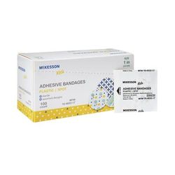 McKesson Kids Adhesive Spot Bandage 1 Inch Plastic Round Kid Design (Assorted Prints) Sterile (1110981_BX)
