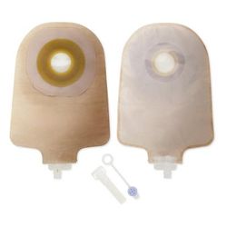 Premier Urostomy Pouch One-Piece System 9 Inch Length Flat, Pre-Cut 1-1/2 Inch Stoma Drainable (304038_BX)
