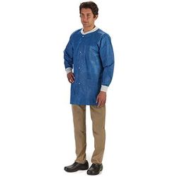 LabMates Lab Jacket Blue Medium Hip Length SMS Disposable (1149955_CS)
