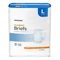 McKesson Classic Unisex Adult Incontinence Brief Large Disposable Light Absorbency (973139_CS)