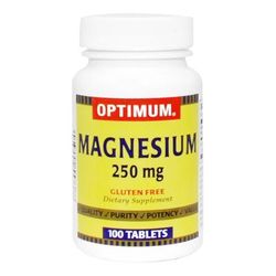 Optimum Mineral Supplement Magnesium 250 mg Strength Tablet 100 per Bottle (728887_BT)