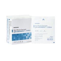 McKesson Nonwoven Sponge 4 X 4 Inch 4-Ply Sterile 2 per Pack (482411_BX)