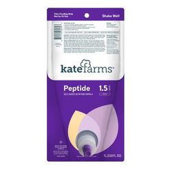 Kate Farms Peptide 1.5 Closed System Tube Feeding Formula Unflavored Liquid 1000 mL Ready to Hang Prefilled Container (1184940_CS)