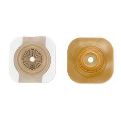 New Image Ostomy Barrier Precut, Standard Wear Adhesive Tape Borders 44 mm Flange Green Code System Flexwear 7/8 Inch Opening (1102249_BX)