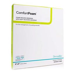 ComfortFoam Foam Dressing 8 X 8 Inch Without Border Film Backing Silicone Face Square Sterile (946536_EA)