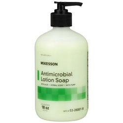 McKesson Antimicrobial Soap Lotion 18 oz. Pump Bottle Herbal Scent (937908_EA)