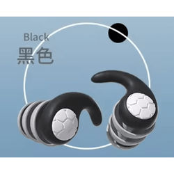 Silicone Noise Cancelling Earplugs For Sleep Swimming And Sound Protection black