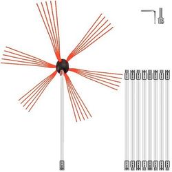 29.5ft Chimney Cleaning Kit, Heavy Duty Rotary Brush & Rod System For Fireplace Flue Sweeping 29.5ft Chimney Cleaning Kit, Heavy Duty Rotary Brush & Rod System For Fireplace Flue Sweeping