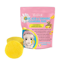 Turmeric Kojic Acid Cleansing Pads Exfoliating Facial Wipes For Bright, Clear Skin a