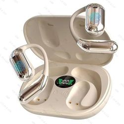 3 In 1 AI Translator Earbuds With Real Time Translation And Noise Cancellation bt5.3 beige