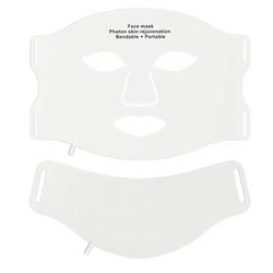 7 Color LED Face And Neck Mask With Wireless Red Light Therapy For Anti Aging And Skin Rejuvenation white Mask With Box