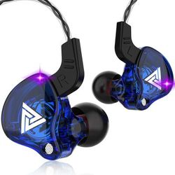 Wired Earphones With Mic, HiFi Sound Quality In Ear Headphones, Gaming Headset For Mobile, PC, Bass Earbud blue