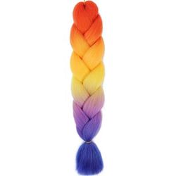 Jumbo Braids Extensions Synthetic Braiding Hair Kanekalon Afro Ombre Color Hair For Kids Children Crochet Twist Braid zitong e2 24inches