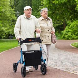 Height Adjustable Rollator Walker Foldable Rolling Walker With Seat For Seniors, All Terrain Wheels Height Adjustable Rollator Walker Foldable Rolling Walker With Seat For Seniors, All Terrain Wheels