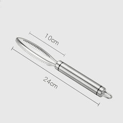 FinEase Stainless Steel Fish Scale Remover Fast Scraper & Bone Tweezer Tool For Easy Cleaning 1 Pc