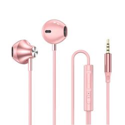 HiFi USB C Wired Earbuds With Mic In Ear Stereo Headphones For Samsung Galaxy S24 S23 S22 Ultra pink 3.5m