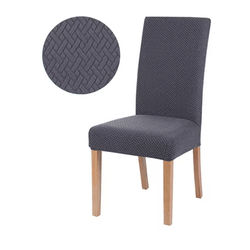 FlexFit Universal Elastic Chair Cover For Dining And Living grey