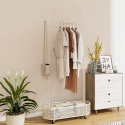 Kids Clothes Rack With 3 Adjustable Heights & Wheels, Sturdy, Mobile Storage For Bedroom & Nursery Kids Clothes Rack With 3 Adjustable Heights & Wheels, Sturdy, Mobile Storage For Bedroom & Nursery