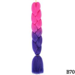 Jumbo Braid Hair Extensions, Ombre Kanekalon Synthetic Yaki Braids For Women, DIY Braiding Hair In Multiple Colors zitong b70 24inches
