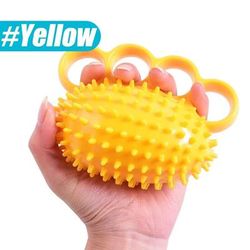 Hand Grip Strengthener And Finger Exerciser Ball For Therapy And Recovery yellow