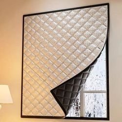 Thermal Insulated Curtains For Winter | Double Layer Sun Blocking And Noise Reducing Window Panels width 80cm height 140cm