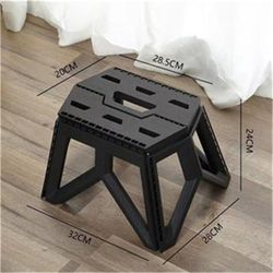 Portable Outdoor Small Stool Heavy Duty Folding Chair For Camping, Fishing & Beach black