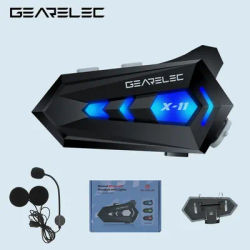 Bluetooth 5.3 Motorcycle Helmet Headset, Waterproof Earphones With Speaker, Tri Color Ambient Light & Auto Answering 1pc