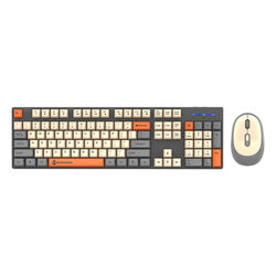 Wireless Keyboard And Mouse Combo With Numpad For Home Office And Gaming grey