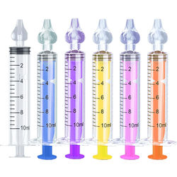 Silicone Baby Nasal Aspirator Reusable Infant Nose Cleaner Syringe And Nasal Irrigator 6 Pcs Mixed Color