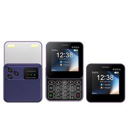 Mini Slider Phone With Rotating Screen Dual SIM Flashlight And Magic Voice Feature purple