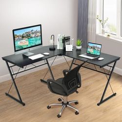 L Shaped Corner Computer Desk With Round Corner, Modern Home Office Desk For Work, Study & Gaming Setup L Shaped Corner Computer Desk With Round Corner, Modern Home Office Desk For Work, Study & Gaming Setup