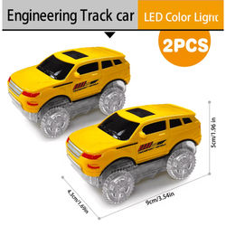 RoadFlex Electric Flexible Track Toy Childrens Interactive STEM Car Set 2pcs Cars gc