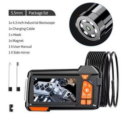 4 Inch LCD Waterproof 1080P Endoscope Borescope Camera With 6 LED Lights 5m 5.5mm M40