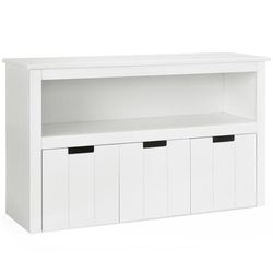 Multifunctional Kid Toy Storage Cabinet With Slide Out Drawer Chest, Wheels, And Large Cube Shelf For Childrens Room Multifunctional Kid Toy Storage Cabinet With Slide Out Drawer Chest, Wheels, And Large Cube Shelf For Childrens Room