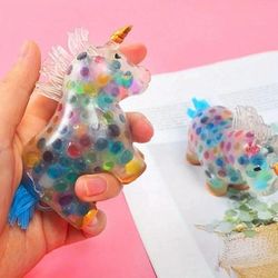 Unicorn Stress Balls, Squeeze Toy For Anxiety Relief & Sensory Play With Colorful Gel Water Beads Unicorn Stress Balls, Squeeze Toy For Anxiety Relief & Sensory Play With Colorful Gel Water Beads