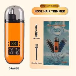 2 in 1 Electric Ear And Nose Hair Trimmer For Men orange