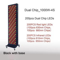 Dual Chip Red & Infrared Light Therapy Panel 630nm 660nm 810nm 850nm LED Treatment For Face & Body Wellness black jn 1000w 4s