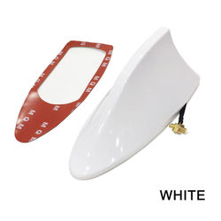 Universal Car Antenna Replacement Durable Shark Fin Roof Antenna For Enhanced Radio Reception white
